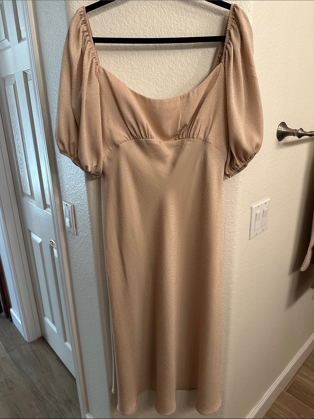 Jenny Yoo Austin Prosecco Satin Jaquard Dress